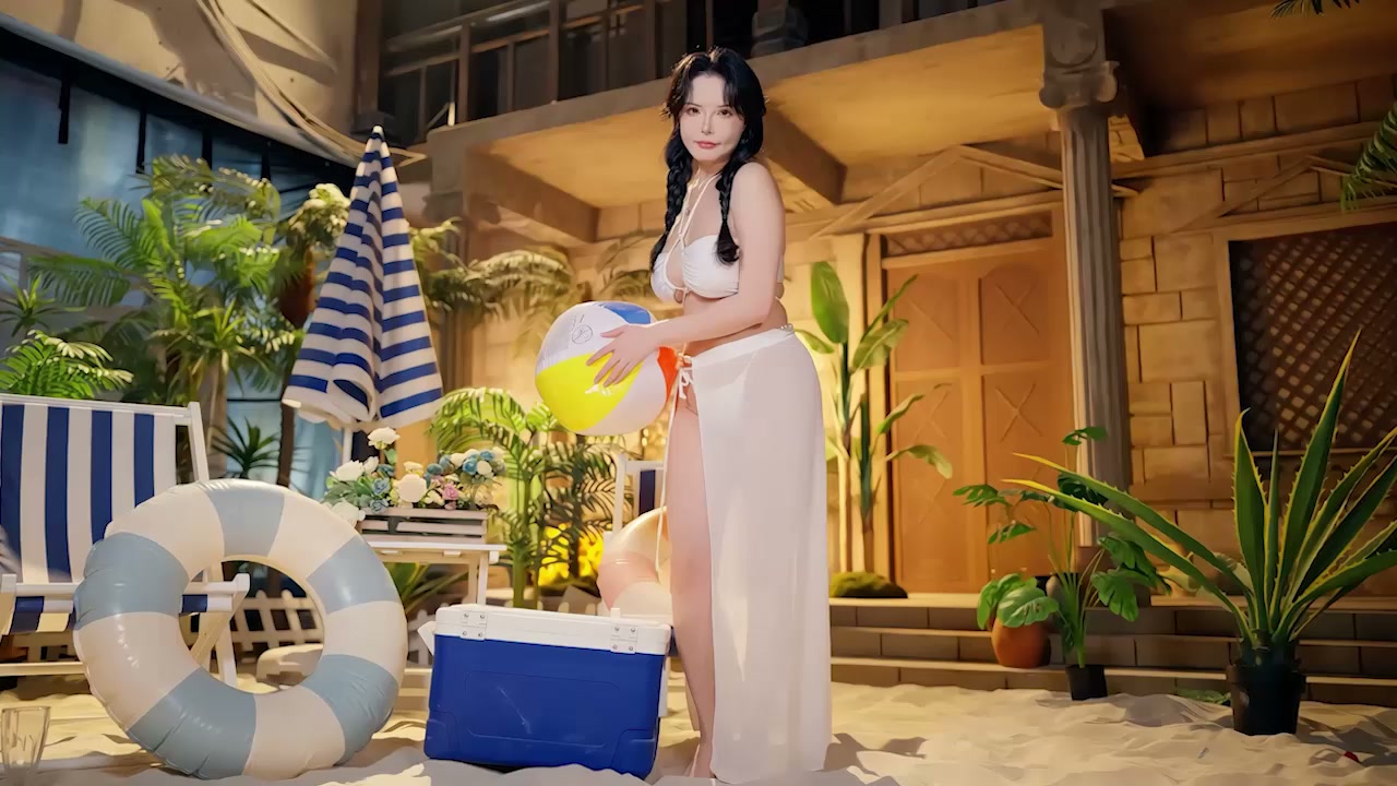 网红巨乳模特 秋和柯基 大尺度夏漾写真本 白泳衣凸显肉感淫躯 画面超养眼！