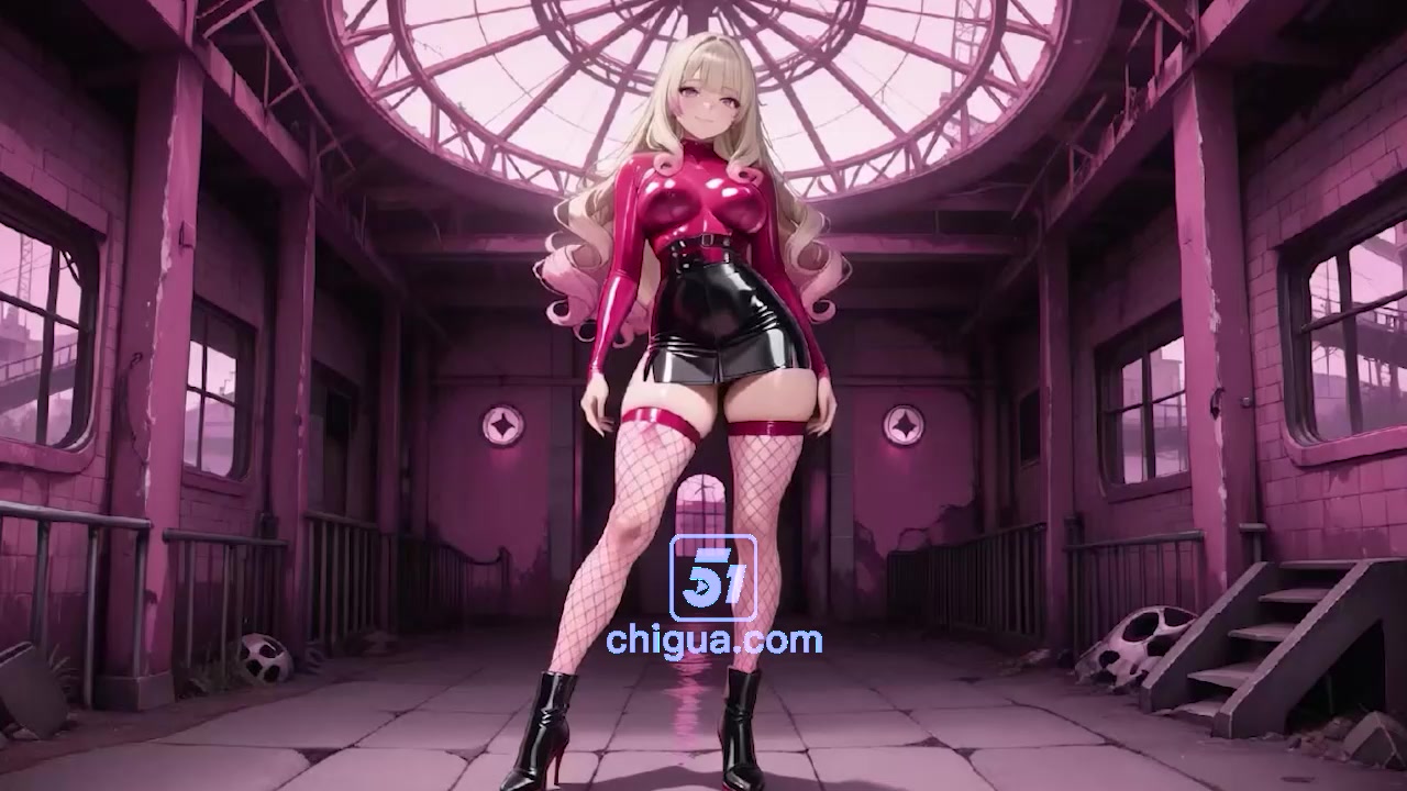 顶级3D动画师新作 废墟爆操塑胶衣金发妞 紧身乳胶包裹巨乳 后入爆浆内射！