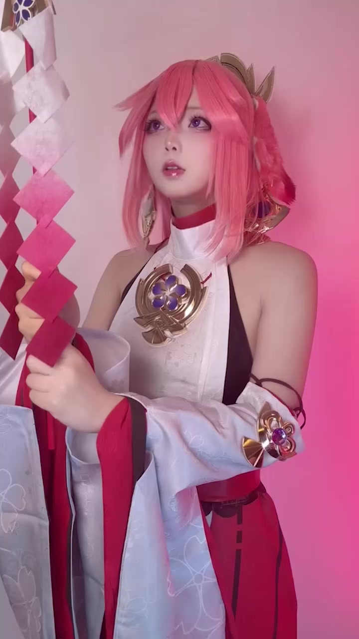 超淫美少女 chuchun Cos八重神子 逼脸同框水晶棒猛插 高潮喷白浆浪叫不止