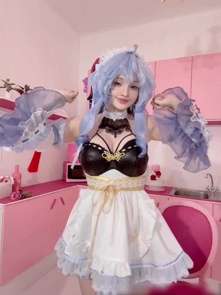 欧美顶流福利姬 Hidori Rose 新作流出！化身甘雨女仆玩淫装诱惑 被主人抱臀打桩 无码无套全程高能！