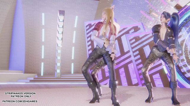 [MMD] KARD - GUNSHOT - Ahri, Kaisa & Evelynn Sexy Kpop Dance League of Legends Hentai Uncensored 4K 60FPS