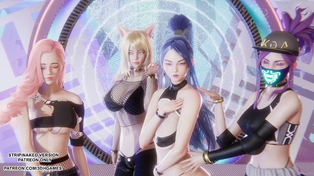 [MMD] AESPA - GIRLS Ahri Akali Seraphine Kaisa Sexy Kpop Dance Star Blade Hentai Uncensored 4K 60FPS