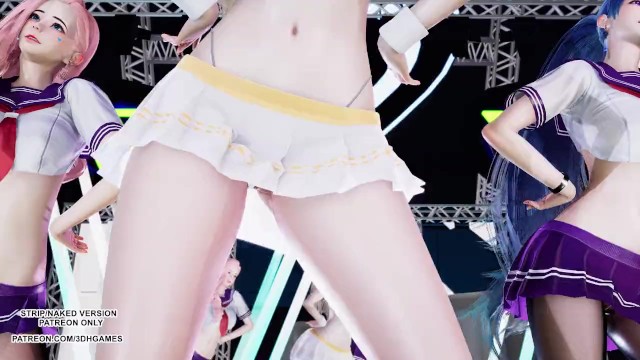 [MMD] Girls' Generation - Genie Ahri Seraphine Kaisa Kpop Dance League of Legends Hentai