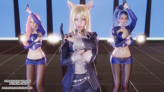 [MMD] TWICE - Talk that Talk Ahri Seraphine Kaisa Sexy Kpop Dance League of Legends Hentai Uncensored 4K 60FPS