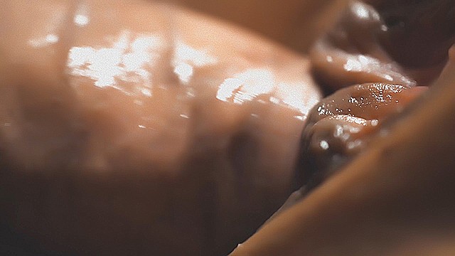 4K。最详细的猫他妈的和中出的微距拍摄