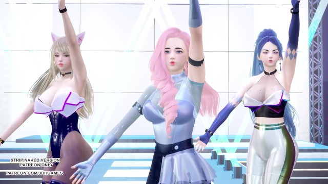 [MMD] Kep1er - 向上！Ahri Seraphine Kaisa Hot Kpop Dance 英雄联盟 KDA AllOut