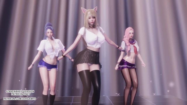 [MMD] Girl's Generation - Gee Ahri Seraphine Kaisa Hot Kpop Dance League of Legends KDA Hentai