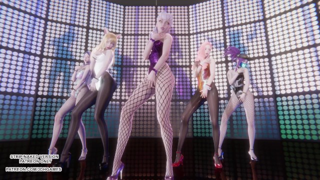 [MMD] EXID - 上上下下 阿狸 阿卡丽 佳莎 伊芙琳 塞拉芬 Hot Kpop 舞蹈 英雄联盟动漫