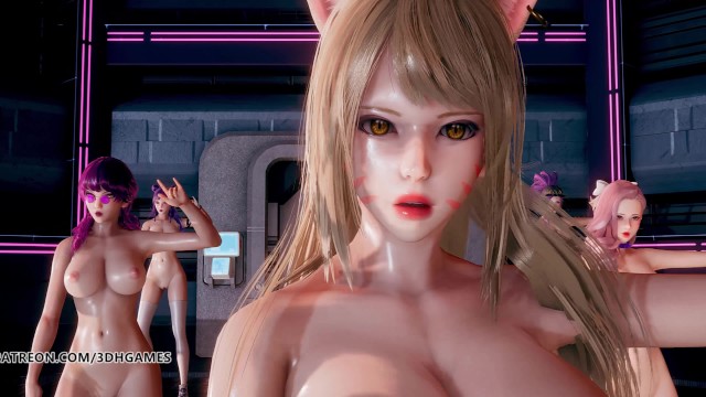 [MMD] 捕梦网 - 尖叫 脱衣舞 阿狸 阿卡丽 凯莎 伊芙琳 塞拉芬 KDA 英雄联盟