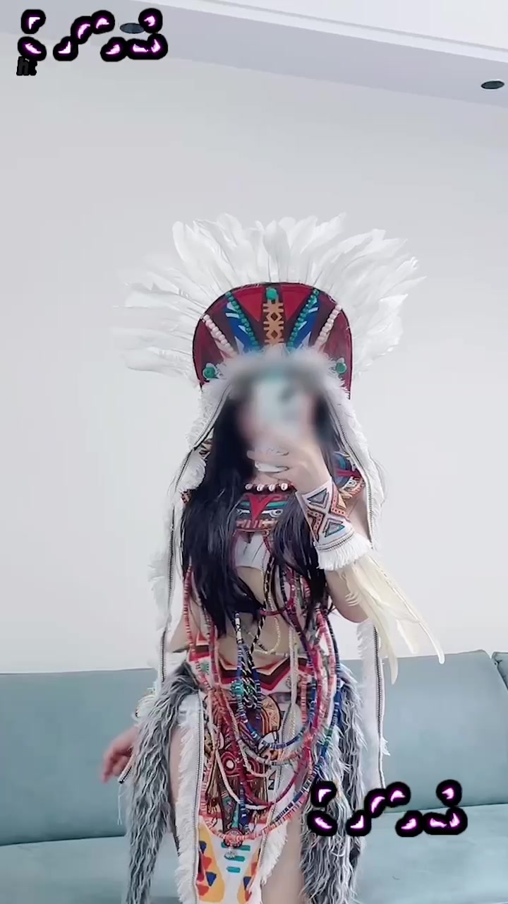 推特福利姬 Bangni邦尼 大尺度写真 部落之魂 印第安紫舞龙风格 尺度拉满诱惑爆棚！