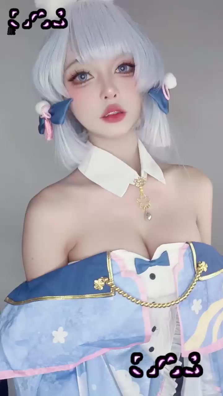 二次元辣妹 yamisung 化身神里绫华 脸穴同框模拟足交发骚 骑乘自慰表情极致浪荡