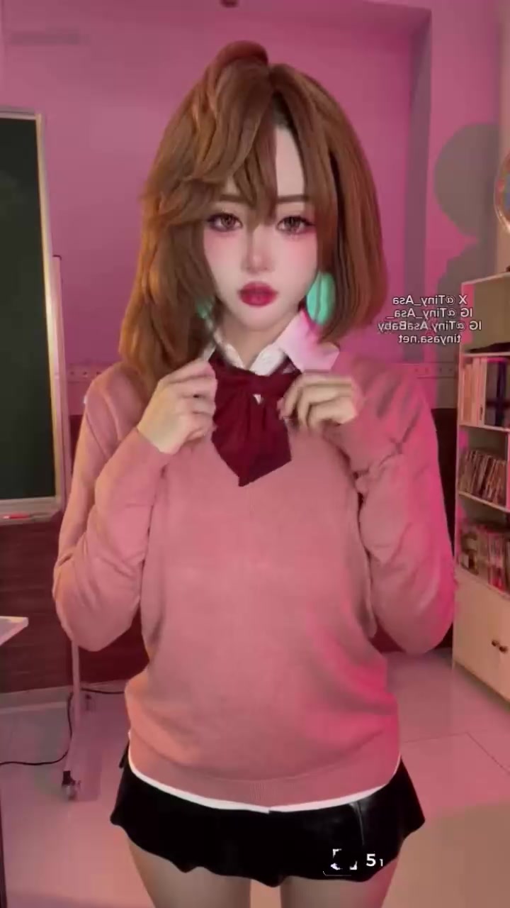 二次元美女 TinyAsa 大尺度写真 化身明日奈精油涂满酮体 揉奶拍臀挑逗韵味十足