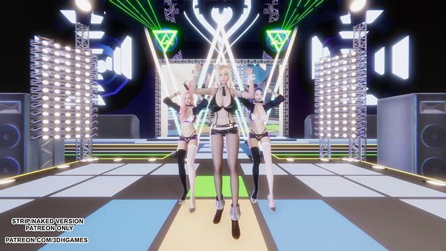 [MMD] Red Velvet - Russian Roulette - Ahri Kai'Sa and Seraphine Sexy Kpop Dance League of Legends Hentai Uncensored 4K 60FPS