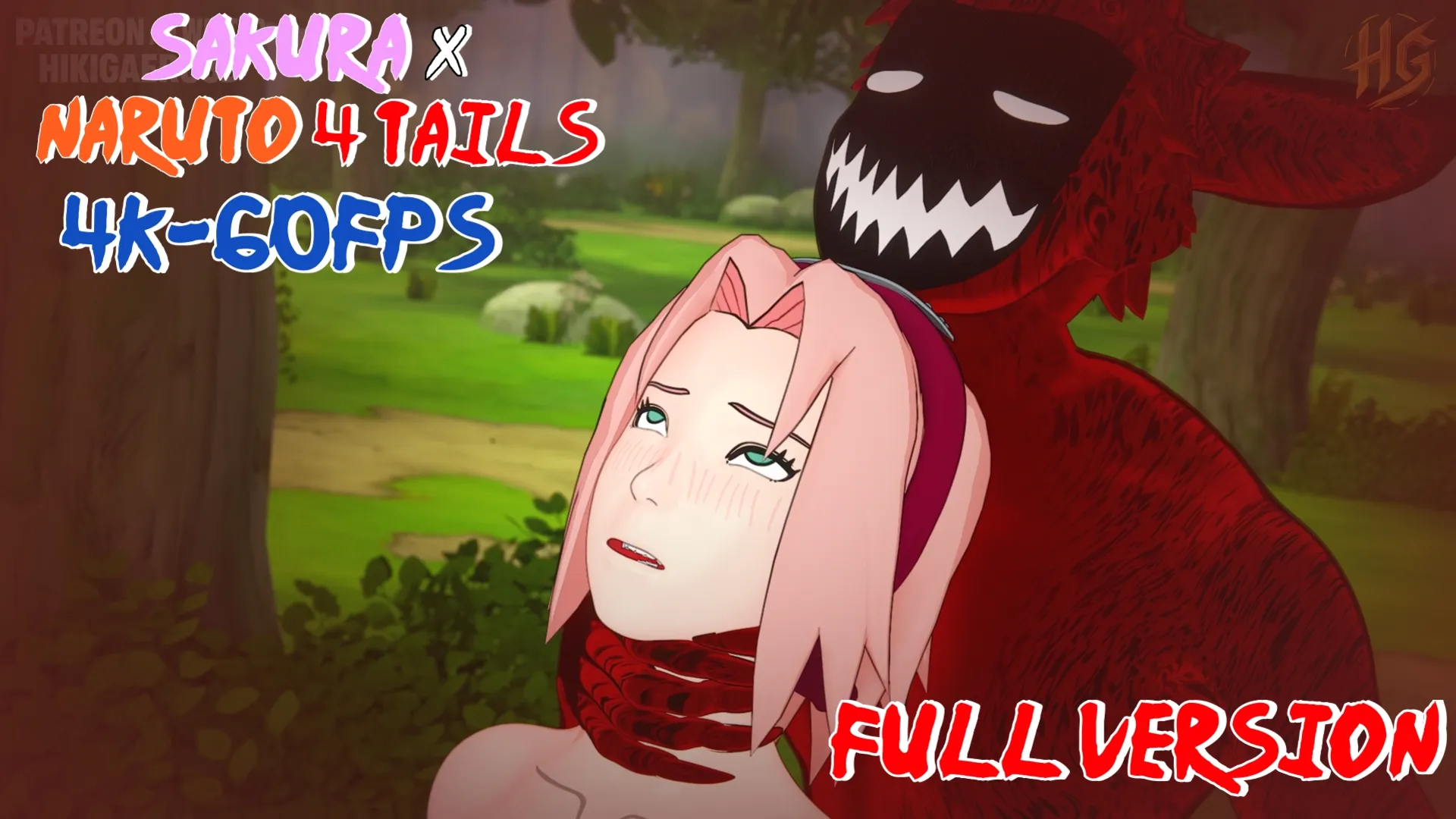 Sakura x Naruto 4 tails kyuubi [HIKIGAERU3D]