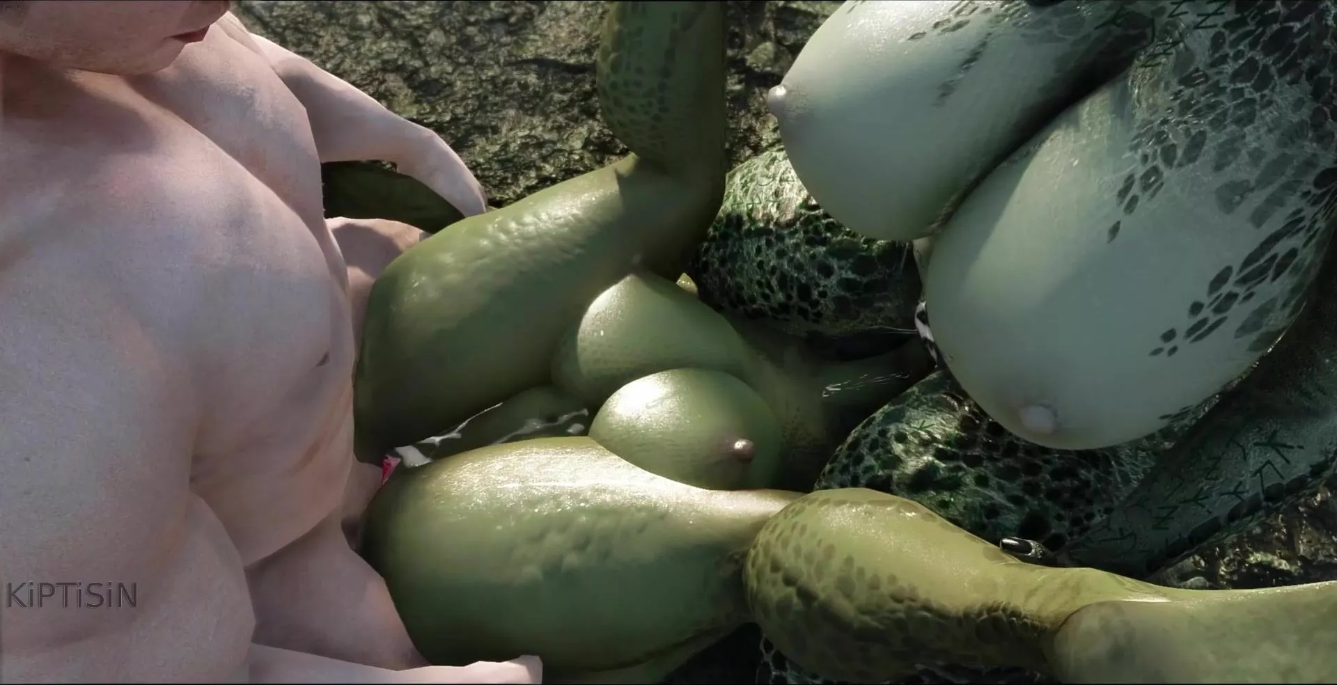Two Curvy Half-Argonian Sluts and a Dragonborn