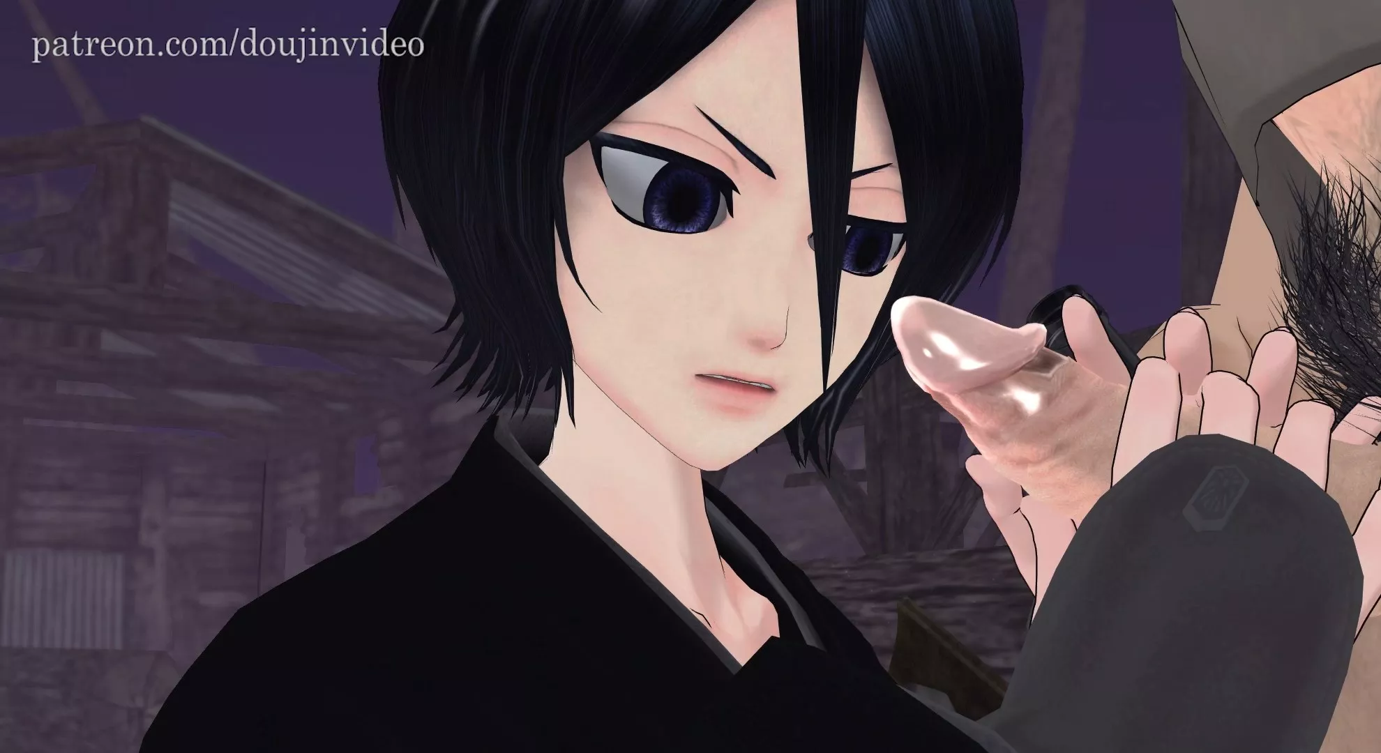 Kuchiki Rukia - Bleach - Handjob/blowjob - Short