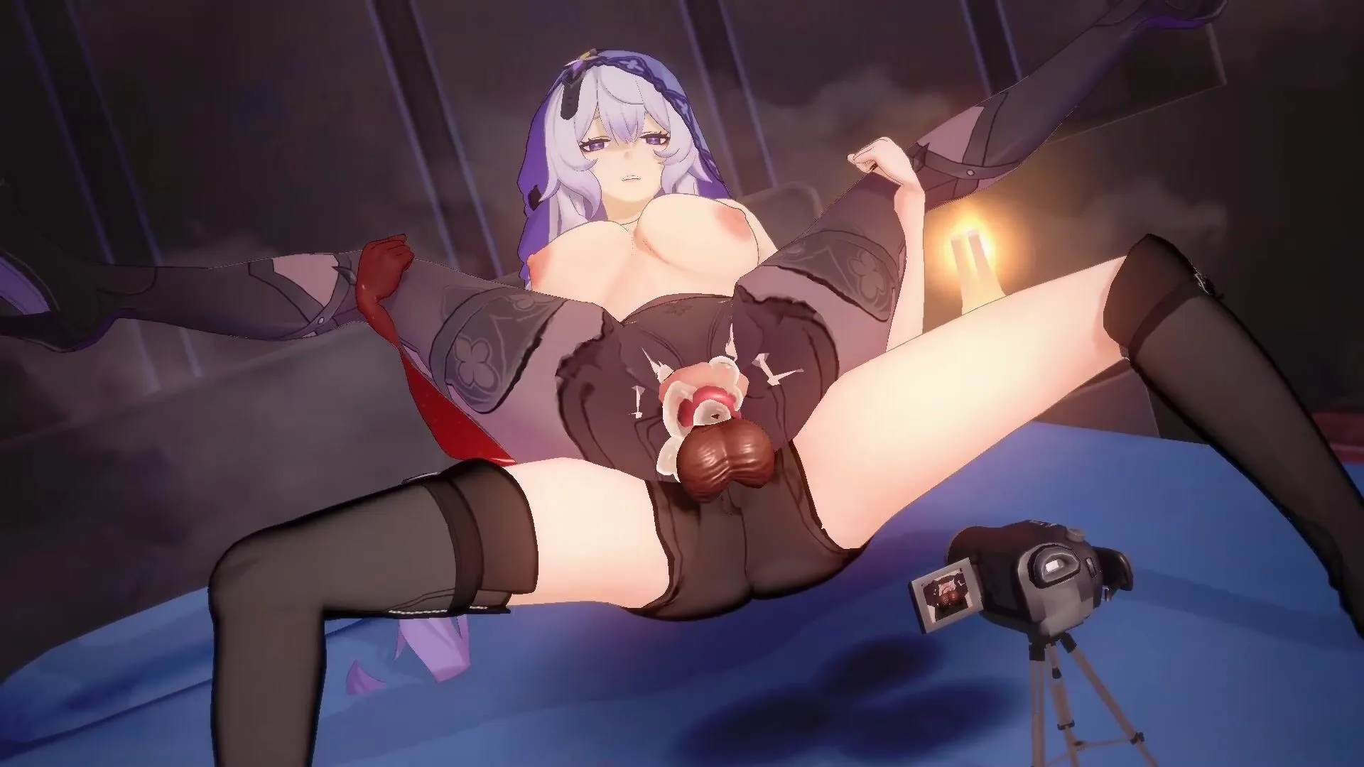 009 Black swan & Acheron in sharingan sex[FUTA]【HSR】