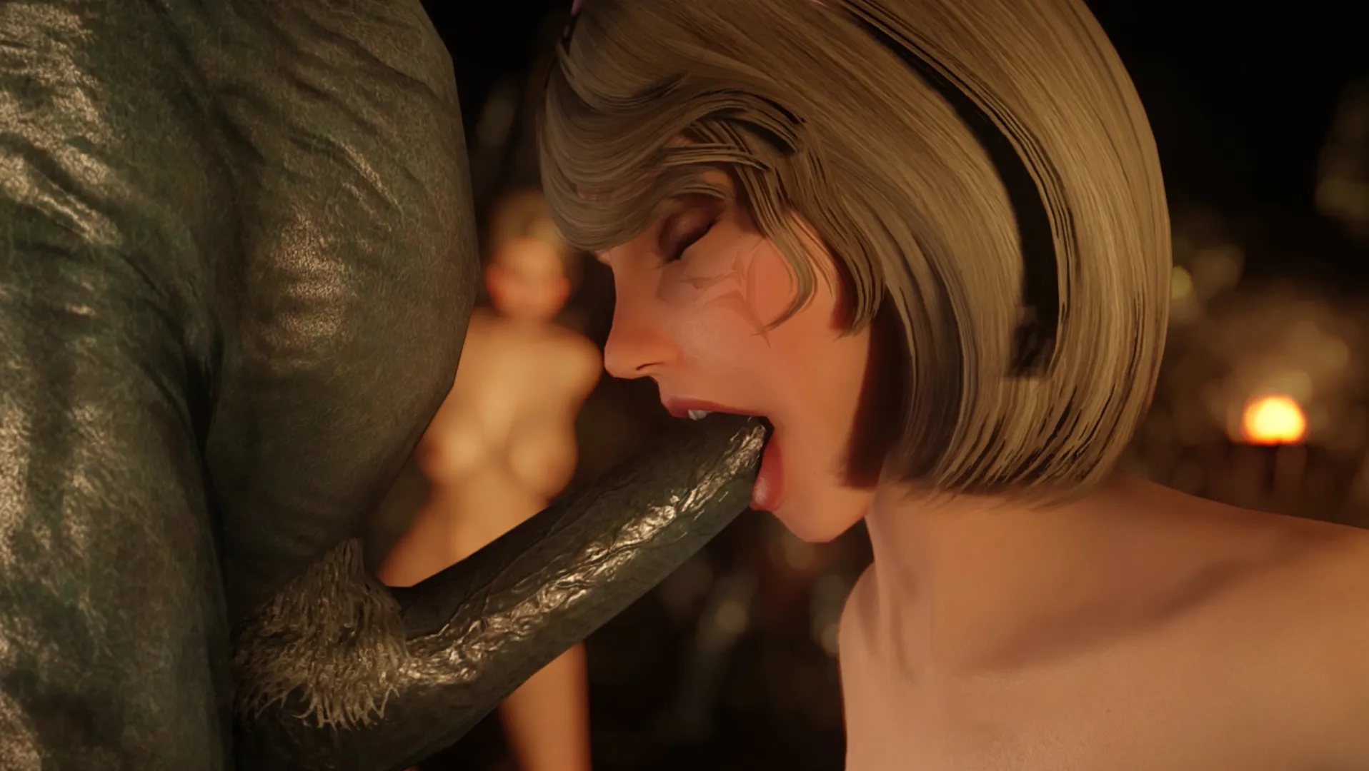 Her Sister Takes Goblin Cock (4K)