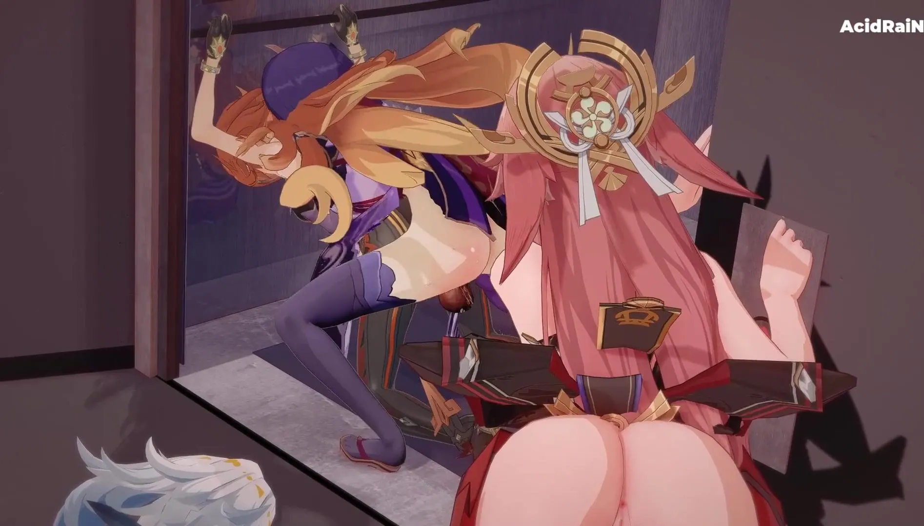 077 Mavuika x Raiden shogun Futa sex [sound] 【Genshin impact】