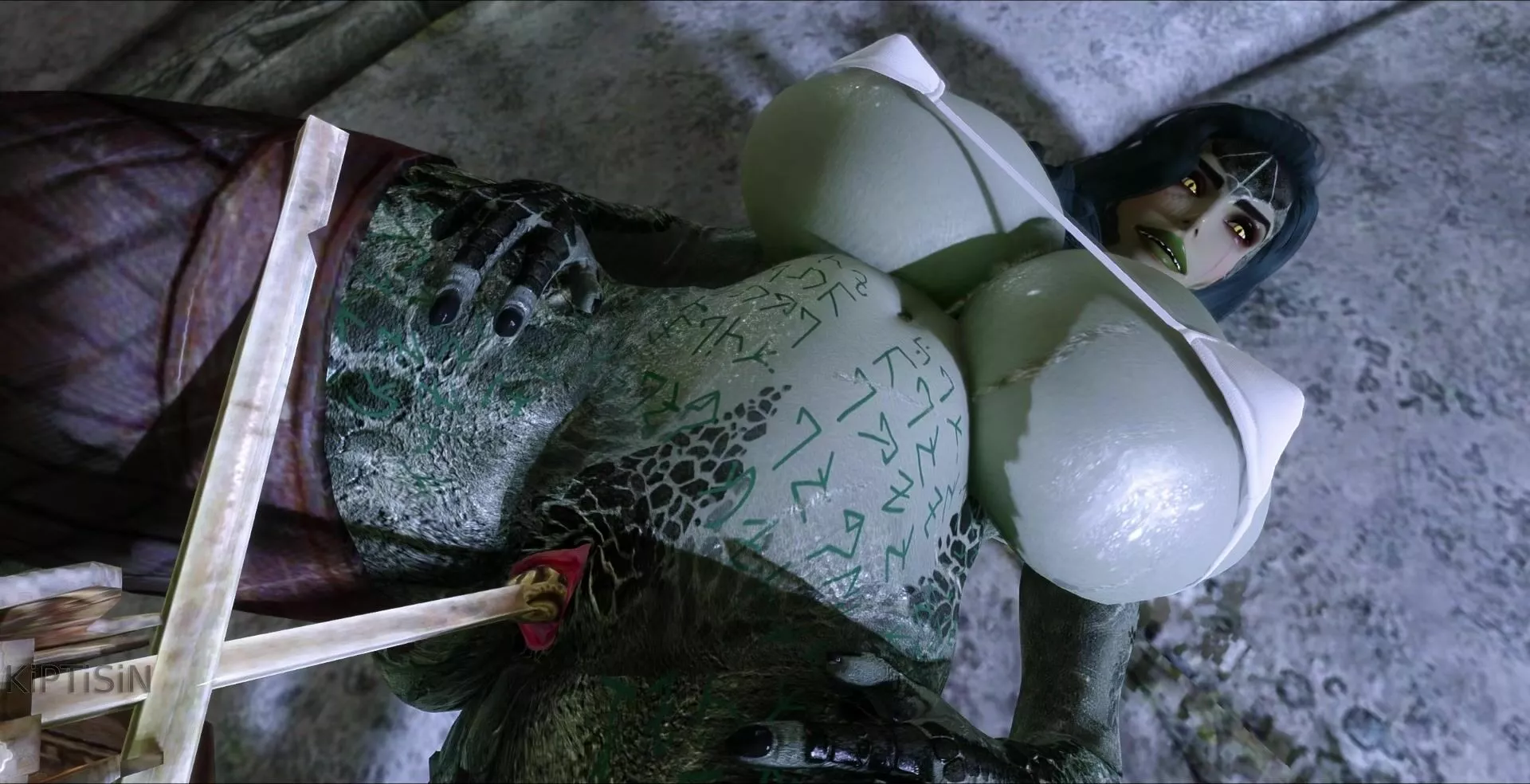 Curvy Half-Argonian Fucks Dwemer Machines