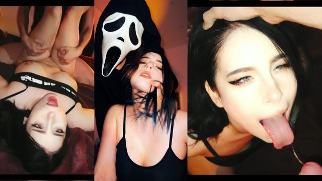 Ghostface Gets a Sloppy Blowjob Then Rough Fucks Her Until Cumshot - MollyRedWolf